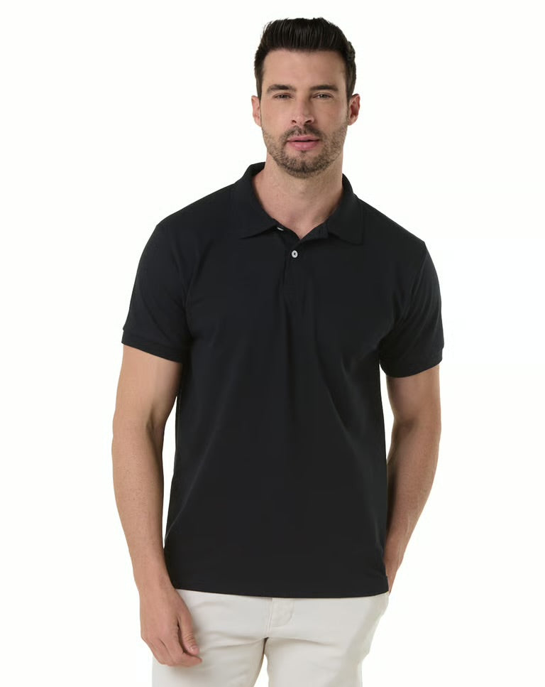 Classic Black Casual Polo Tee