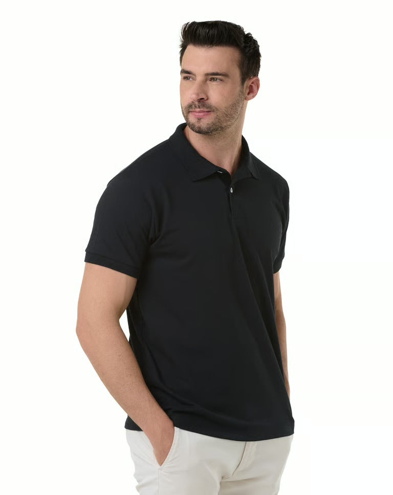 Classic Black Casual Polo Tee