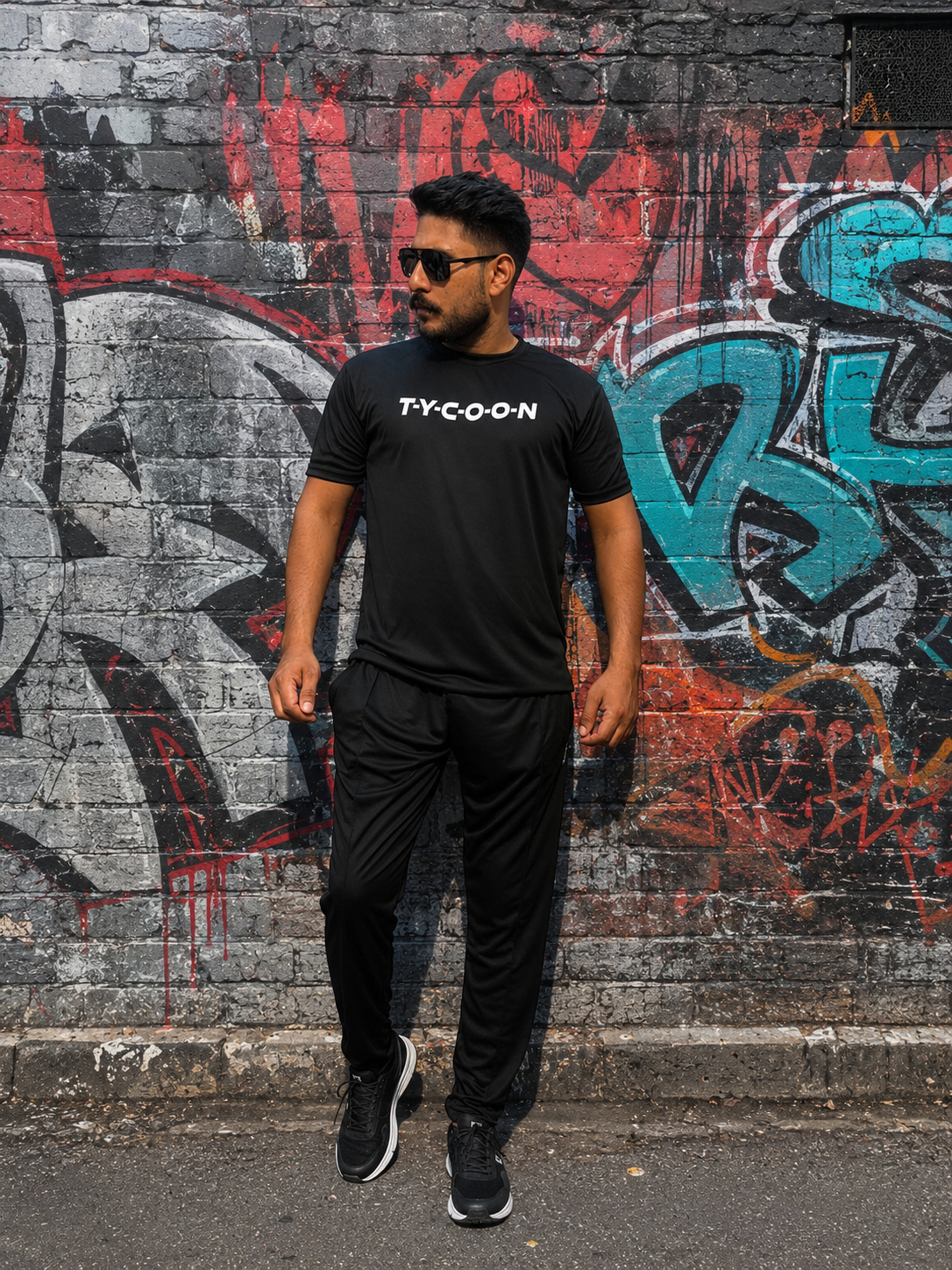 TYCOON Premium Black Performance Tracksuit for Men