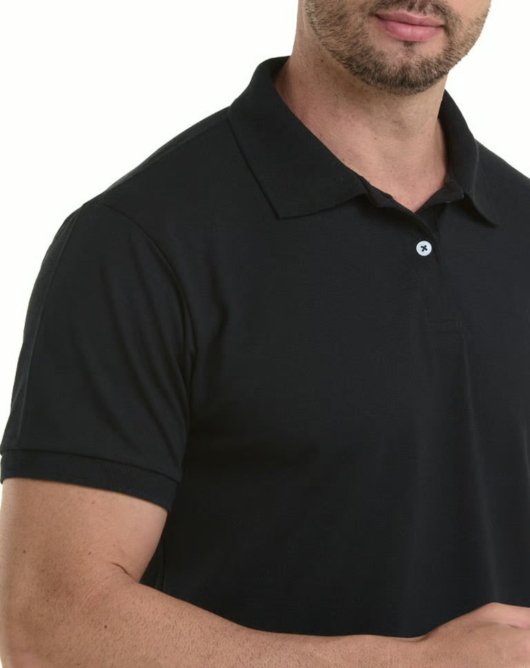Classic Black Casual Polo Tee
