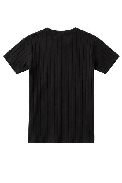 Premium Ribbed Men Black Shirt