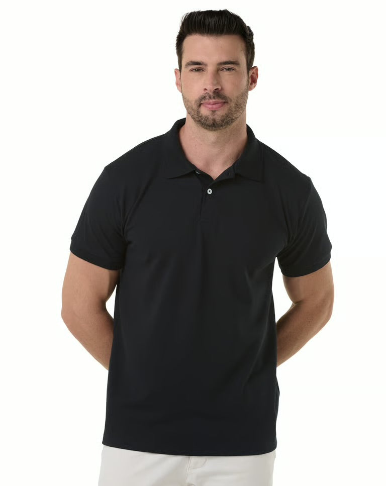 Classic Black Casual Polo Tee