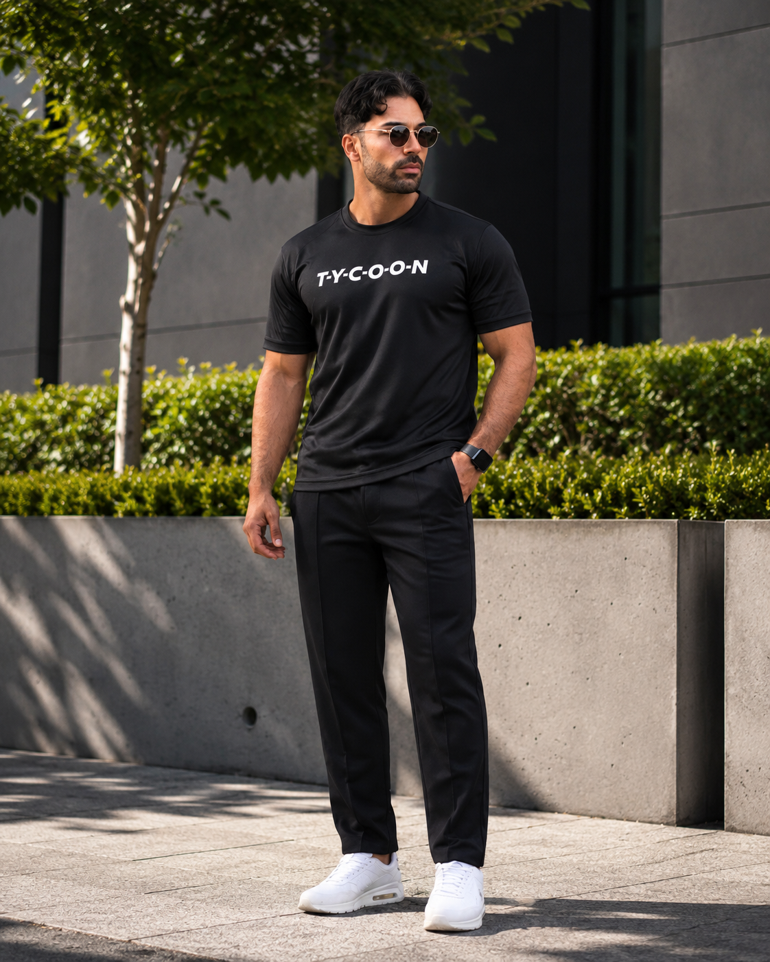 TYCOON Premium Black Performance Tracksuit for Men