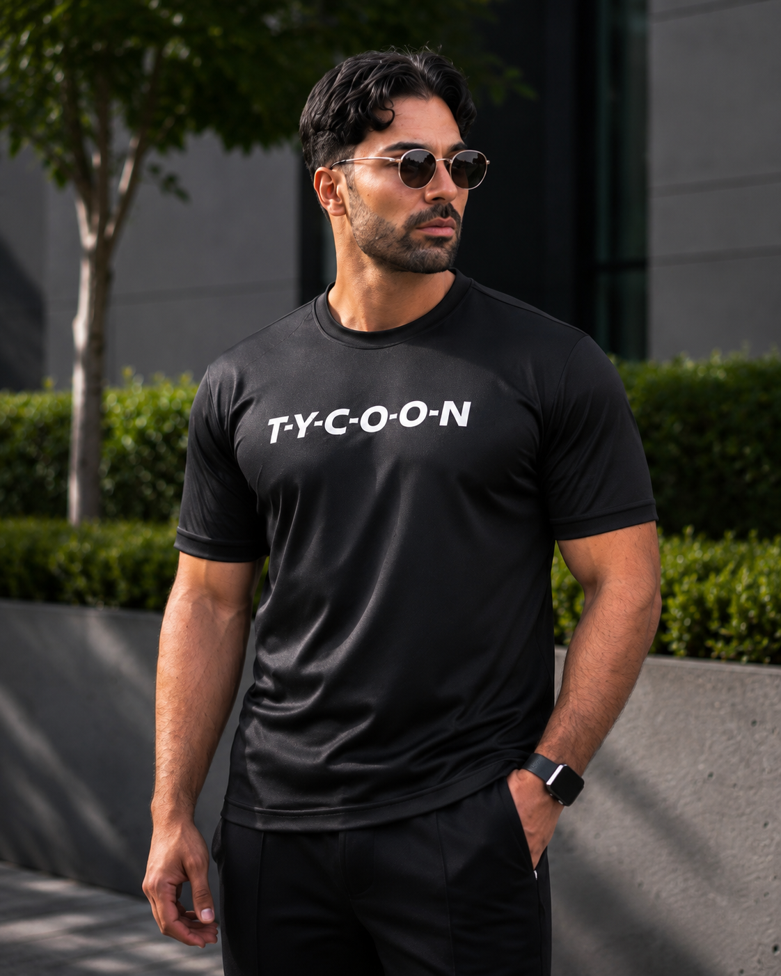 TYCOON Premium Black Performance Tracksuit for Men