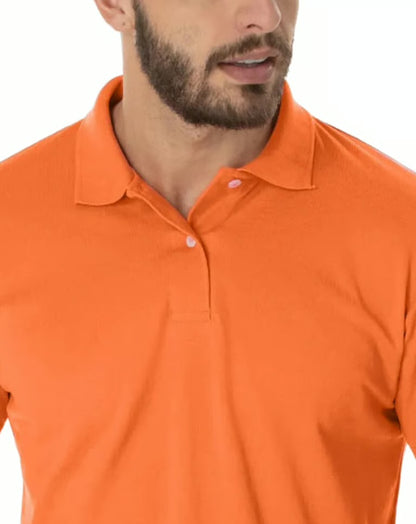 Men’s Solid Orange Casual Polo