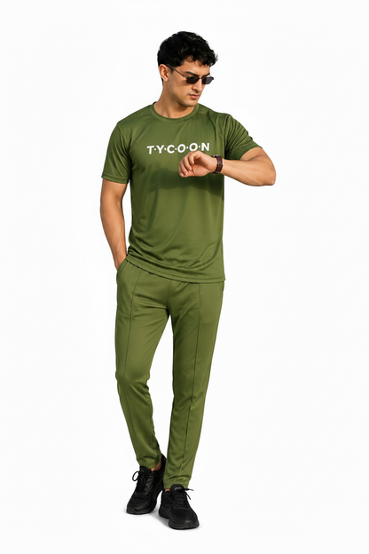 Tycoon Olive Green Men’s Tracksuit Set